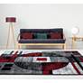 1_Bristol Epsilon 10130 5'3"x7'6" Red Gray Area Rug