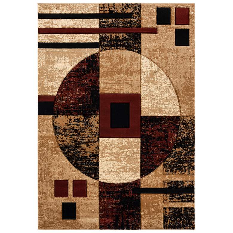 Image 2 Bristol Epsilon 10134 5'3"x7'6" Burgundy Brown Area Rug