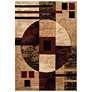 2_Bristol Epsilon 10134 5'3"x7'6" Burgundy Brown Area Rug