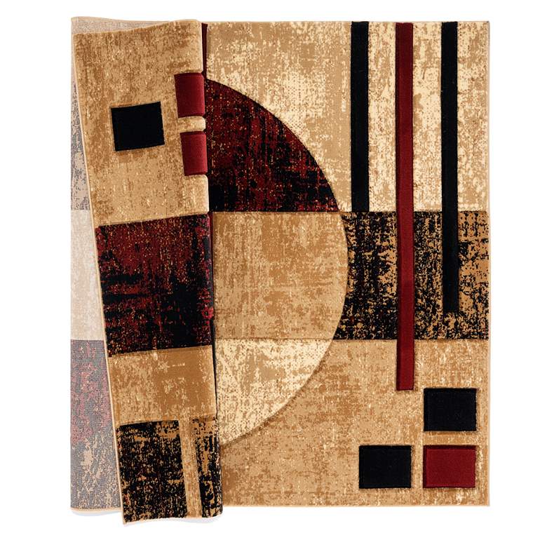 Image 5 Bristol Epsilon 10134 5'3"x7'6" Burgundy Brown Area Rug more views