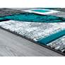 4_Bristol Epsilon 10169 5'3"x7'6" Turquoise Gray Area Rug more views