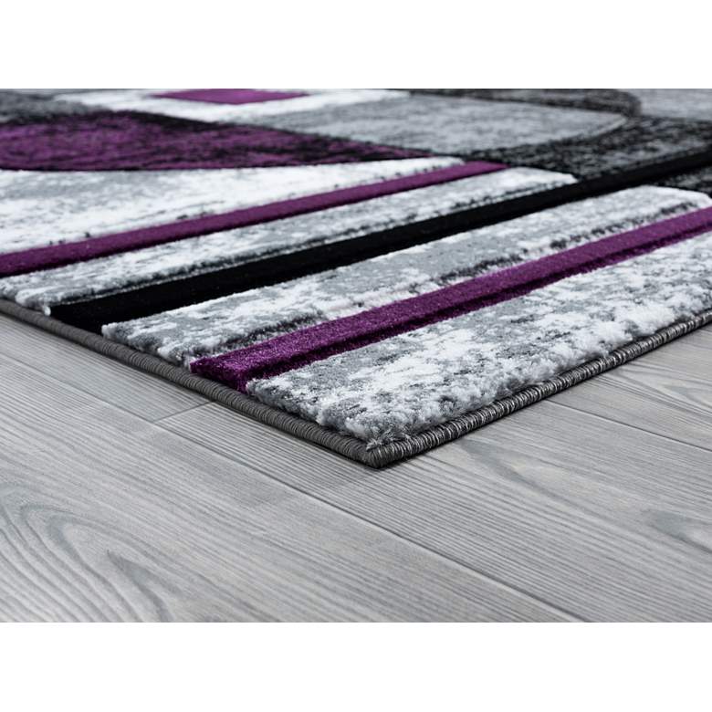 Bristol Epsilon Plum Purple Gray Area Rug - #851X8 | Lamps Plus
