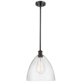 Bristol Glass 12" LED Mini Pendant - Oil Rubbed Bronze - Seedy Shade Bristol Glass 12" LED Mini Pendant - Oil Rubbed Bronze - Seedy Shade