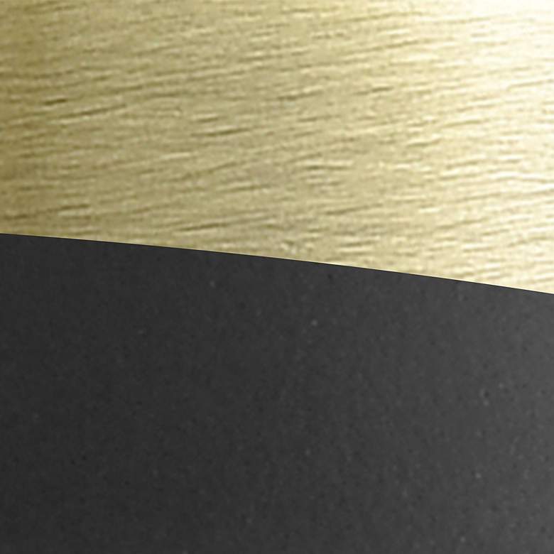 Image 3 Bristol Glass 16.5"W 2 Light Black Brass Bath Light With Seedy Shade more views