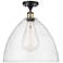 Bristol Glass 16" LED Semi-Flush Mount - Black Antique Brass - Seedy