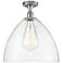 Bristol Glass 16" LED Semi-Flush Mount - Polished Chrome - Seedy Shad