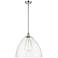 Bristol Glass 16" Polished Chrome LED Pendant With Seedy Shade
