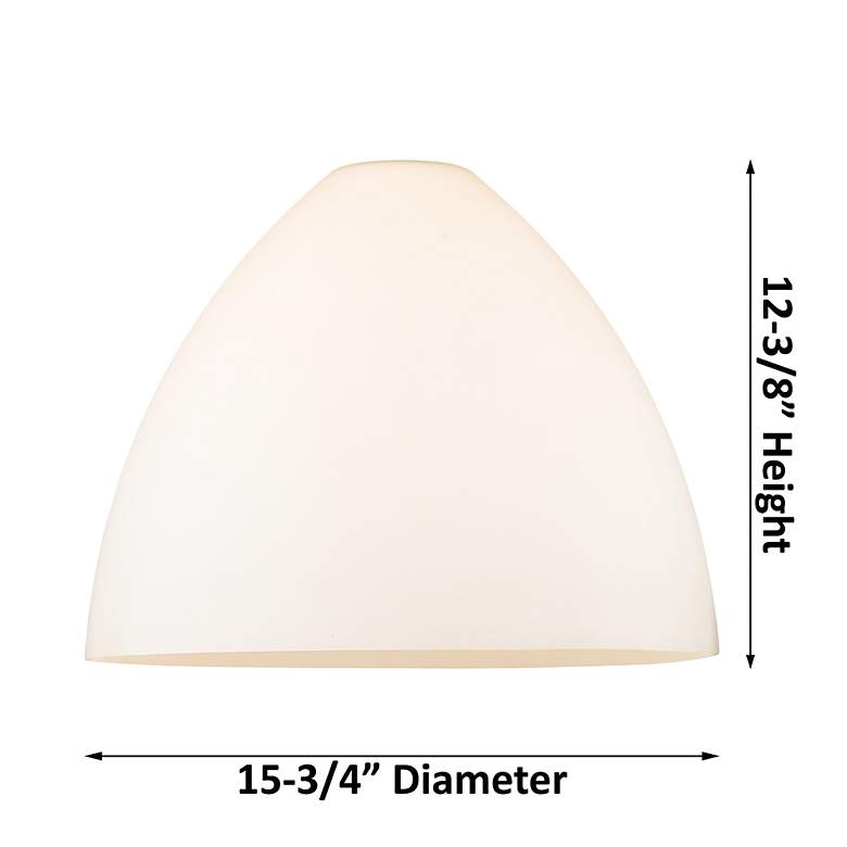 Image 5 Bristol Glass 16" Satin Gold LED Pendant With Matte White Shade more views