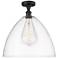 Bristol Glass 16" Semi-Flush Mount - Oil Rubbed Bronze - Clear Shade