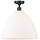 Bristol Glass 16" Semi-Flush Mount - Oil Rubbed Bronze - Matte White