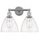 Bristol Glass 17" 2-Light Polished Chrome Bath Light w/ Clear Shade
