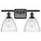 Bristol Glass 2 Light 18" Bath Light - Oil Rubbed Bronze - Seedy Shade