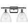 Bristol Glass 2 Light 18" LED Bath Light - Polished Chrome - Seedy Sha
