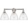 Bristol Glass 26" 3-Light Brushed Satin Nickel Bath Light w/ Seedy Sha