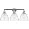 Bristol Glass 26" 3-Light Polished Chrome Bath Light w/ Seedy Shade