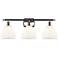 Bristol Glass 3 Light 28" Bath Light - Polished Chrome - Matte White S