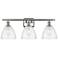 Bristol Glass 3 Light 28" LED Bath Light - Brushed Satin Nickel - Seed