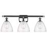 Bristol Glass 3 Light 28" LED Bath Light - Polished Chrome - Seedy Sha