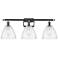 Bristol Glass 3 Light 28" LED Bath Light - Polished Chrome - Seedy Sha