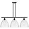 Bristol Glass 3 Light 39" Island Light - Oil Rubbed Bronze - Seedy Sh