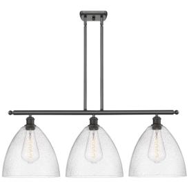 Bristol Glass 3 Light 39" Island Light - Oil Rubbed Bronze  - Seedy Sh Bristol Glass 3 Light 39" Island Light - Oil Rubbed Bronze  - Seedy Sh