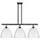 Bristol Glass 3 Light 39" LED Island Light - Black Antique Brass  - Se