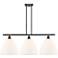 Bristol Glass 3 Light 39" LED Island Light - Matte Black - Matte Whit