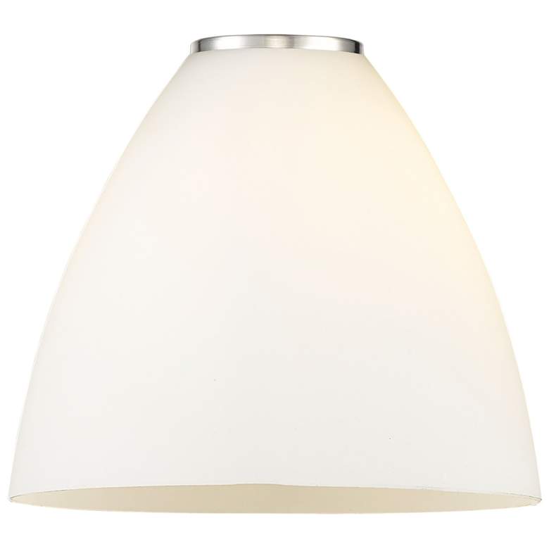 Image 3 Bristol Glass 35" 4-Light Brushed Satin Nickel Bath Light w/ White Sha more views
