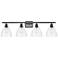 Bristol Glass 4 Light 38" Bath Light - Oil Rubbed Bronze - Clear Shade