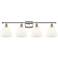 Bristol Glass 4 Light 38" Bath Light - Polished Nickel - Matte White S