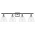 Bristol Glass 4 Light 38" LED Bath Light - Polished Chrome - Clear Sha