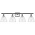 Bristol Glass 4 Light 38" LED Bath Light - Polished Chrome - Seedy Sha