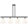 Bristol Glass 4-Light 48" Black Brass LED Island-Light With White Shad
