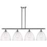 Bristol Glass 4 Light 50" Island Light - Brushed Satin Nickel  - Seedy
