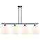 Bristol Glass 4 Light 50" Island Light - Matte Black - Matte White Sh