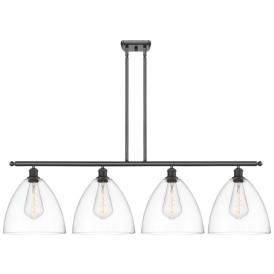 Bristol Glass 4 Light 50" Island Light - Oil Rubbed Bronze  - Clear Sh Bristol Glass 4 Light 50" Island Light - Oil Rubbed Bronze  - Clear Sh