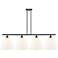 Bristol Glass 4 Light 50" Island Light - Oil Rubbed Bronze - Matte Wh