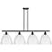 Bristol Glass 4 Light 50" Island Light - Oil Rubbed Bronze - Seedy Sh
