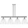 Bristol Glass 4 Light 50" Island Light - Polished Chrome  - Seedy Shad