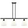 Bristol Glass 7.5" 3 Light 36" Island Light - Matte Black - Matt