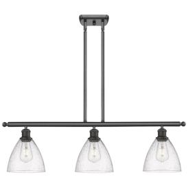 Bristol Glass 7.5" 3 Light 36" Island Light - Oil Rubbed Bronze Bristol Glass 7.5" 3 Light 36" Island Light - Oil Rubbed Bronze