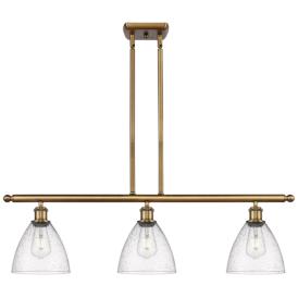 Bristol Glass 7.5" 3 Light 36" LED Island Light - Brushed Brass Bristol Glass 7.5" 3 Light 36" LED Island Light - Brushed Brass