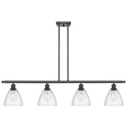 Bristol Glass 7.5" 4 Light 48" Island Light - Oil Rubbed Bronze