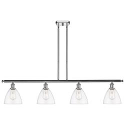Bristol Glass 7.5" 4 Light 48" Island Light - Polished Chrome  -
