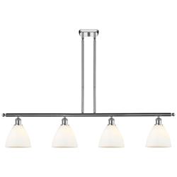 Bristol Glass 7.5" 4 Light 48" Island Light - Polished Chrome  -
