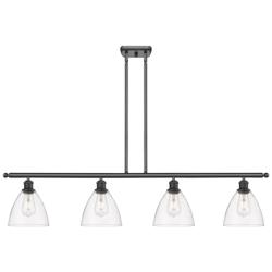Bristol Glass 7.5" 4 Light 48" LED Island Light - Oil Rubbed Bron
