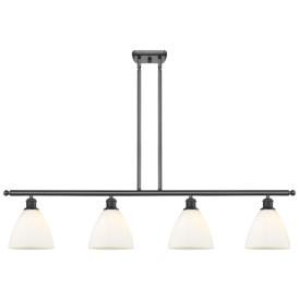 Bristol Glass 7.5" 4 Light 48" LED Island Light - Oil Rubbed Bron Bristol Glass 7.5" 4 Light 48" LED Island Light - Oil Rubbed Bron