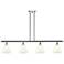 Bristol Glass 7.5" 4 Light 48" LED Island Light - Polished Chrome