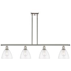 Bristol Glass 7.5" 4 Light 48" LED Island Light - Polished Nickel