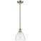 Bristol Glass 7.5"W Brushed Nickel Stem Hung Mini Pendant w/ Seedy Sha